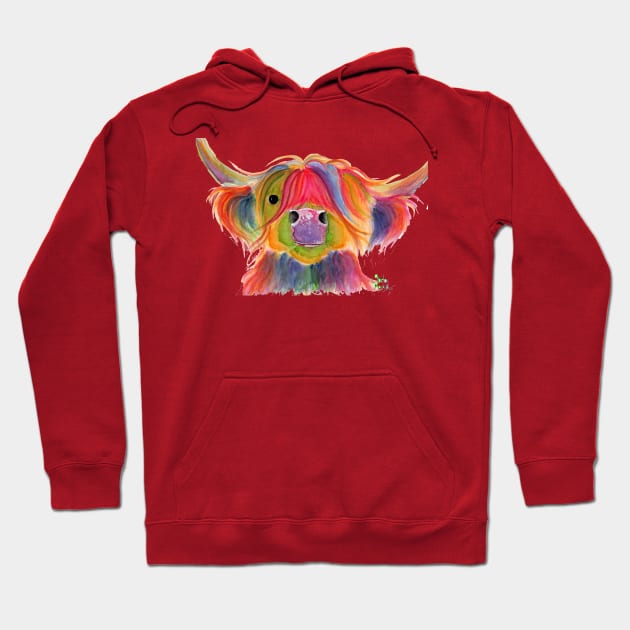 SCoTTiSH HiGHLaND CoW ' PeNeLoPe PLuM ' Hoodie by ShirleyMac